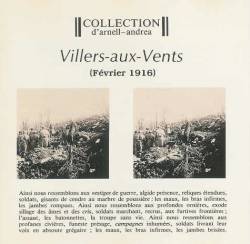 Collection d'Arnell-Andrea : Villers-aux-Vents (Février 1916)